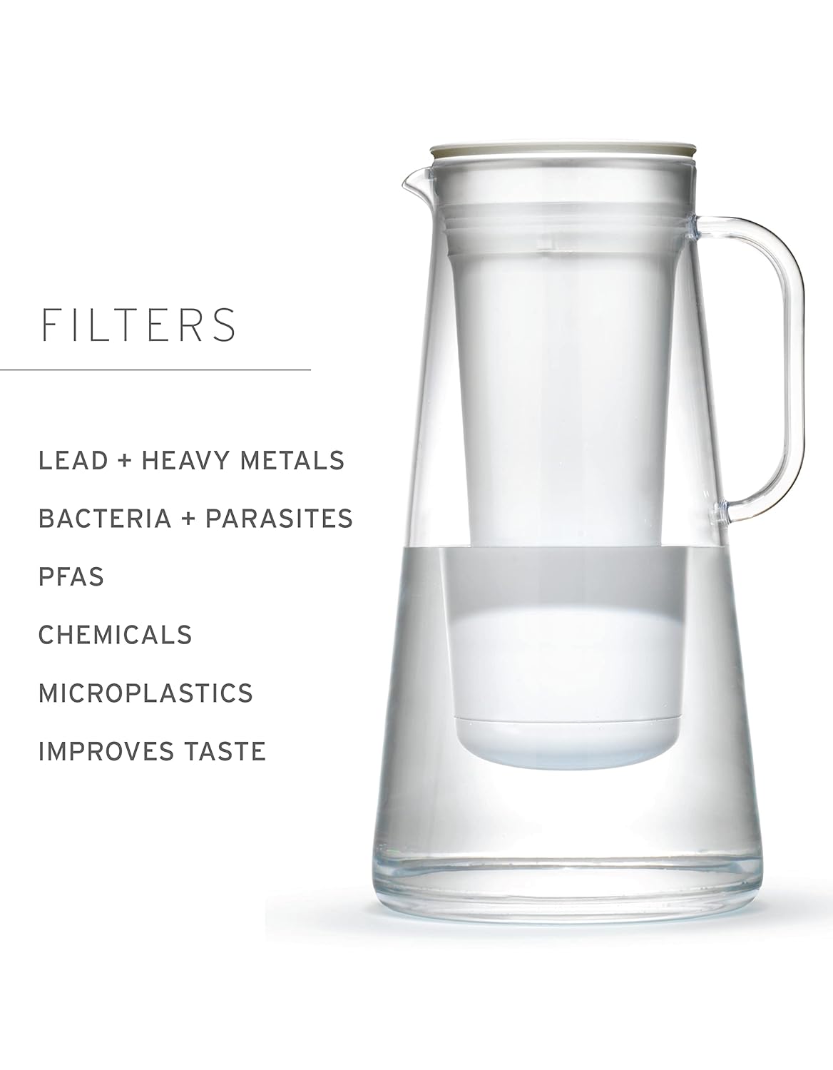 Aquapureline Water Filtration Pitcher - 7-Cup, Seafoam, BPA-Free