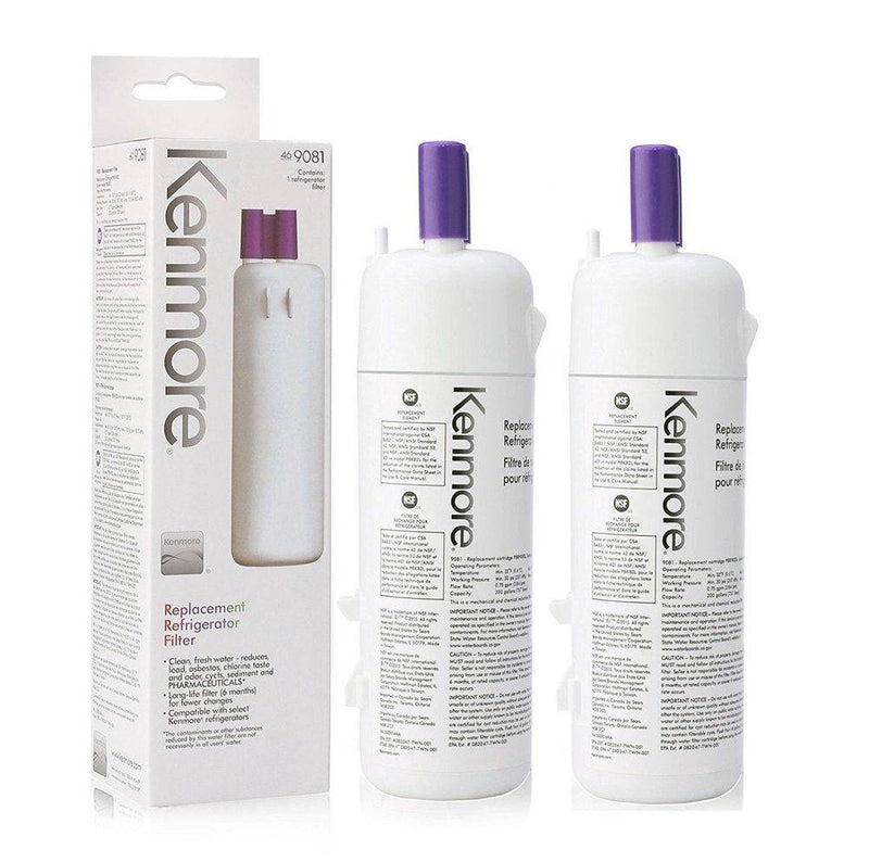 Kenmore Elite 9081- 469081, 469930, 9930 Refrigerator Water Filter, 2 Pack