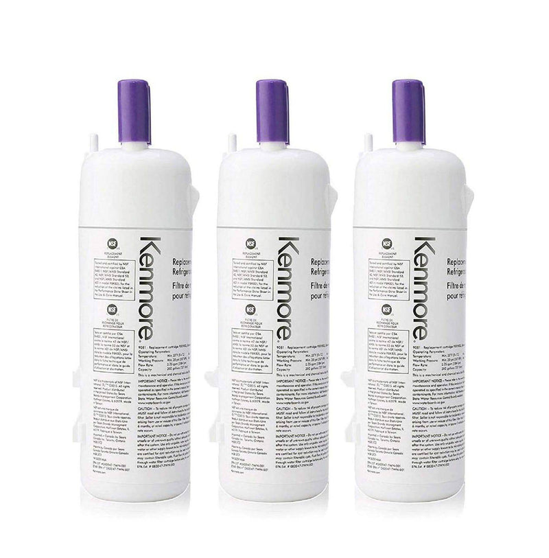 Kenmore Elite 9081- 469081, 469930, 9930 Refrigerator Water Filter, 3 Pack